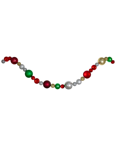 Northlight 6ft Traditional Colored Shatterproof Ball Artificial Garland
