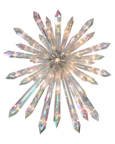 Northlight 14in Lighted Iridescent Icicle Christmas Tree Topper In Multi