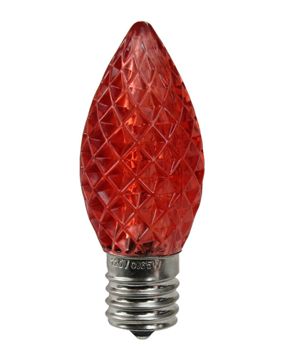 Northlight Pack Of 25 Faceted Led Red C9 Christmas Replacement Lights
