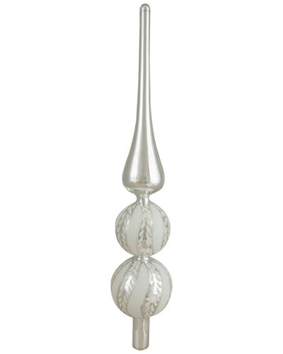 Northlight 14.75in Glitter Glass Finial Christmas Tree Topper
