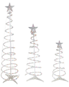 Northlight Set Of 3 Lighted Spiral Christmas Trees