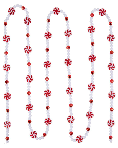 Northlight 9ft Peppermint Candy Beaded Christmas Garland