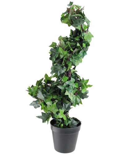 Northlight 1.8ft Potted Ivy Spiral Topiary Art