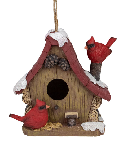 Northlight 7in Christmas Birdhouse With Cardinal