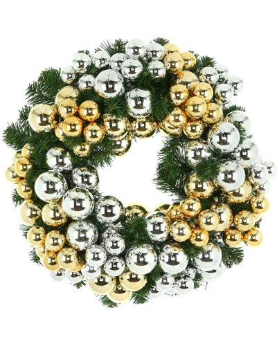 Creative Displays 22 Holiday Wreath With Assorted Ornaments In Gold
