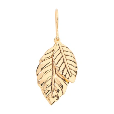 Aurelie Bidermann Rosalinde Rose Leaf Earrings In Gold