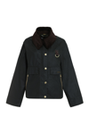 Barbour Catton Corduroy-collar Jacket In Green