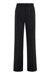 Michael Michael Kors Michael Kors Wool Blend Trousers In Black