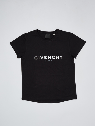 Givenchy Kids' Logo-print Cotton T-shirt In Black