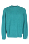 Bonsai Crewneck Textured Oversized Knit Sweater In Ocean Depths Ocedep