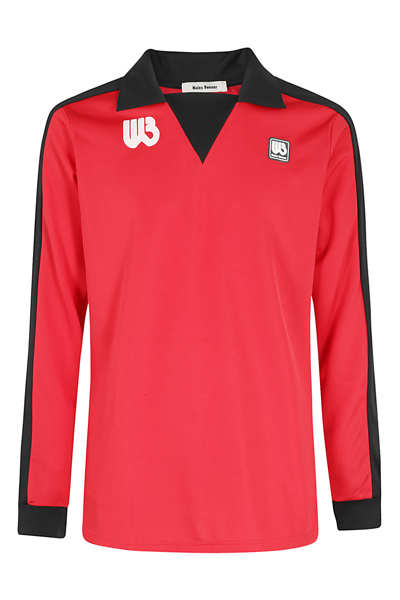 Wales Bonner Home Jersey In Red And Black