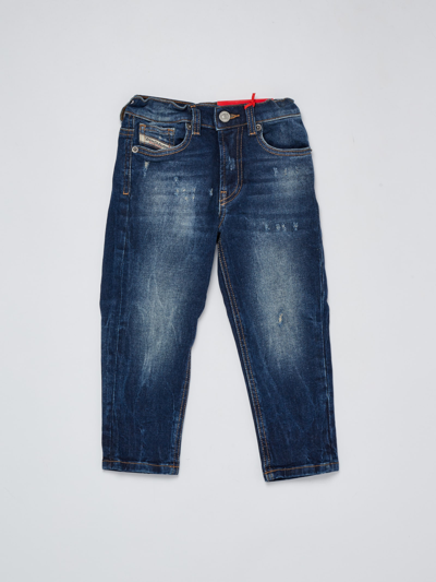 Diesel Kids' D-lucas-j Trousers Dark Blue Tapered Jeans D-lucas With Rips