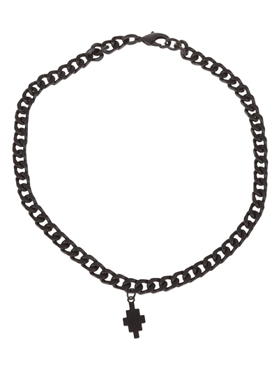 Marcelo Burlon County Of Milan Black Cross Chain Necklace