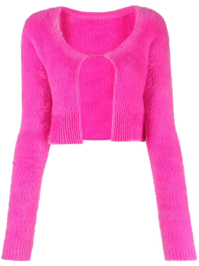 Jacquemus La Maille Neve Manches Lo In Pink & Purple