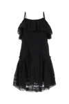Isabel Marant Étoile Moly Tiered Broderie-anglaise Minidress In Black