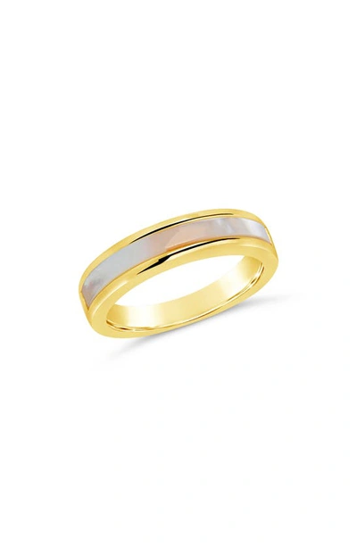 STERLING FOREVER STERLING FOREVER MISHEL MOTHER-OF-PEARL BAND RING