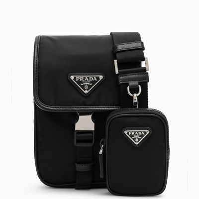 Prada Small Messenger Bag In Black Re-nylon