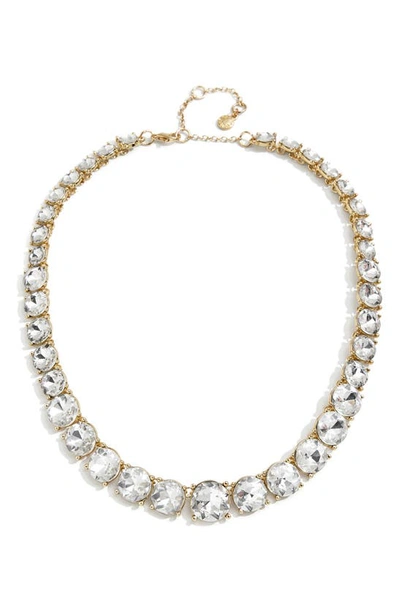 Baublebar Dylan Crystal All Around Collar Necklace In Gold Tone, 16-19 In Silver/gold