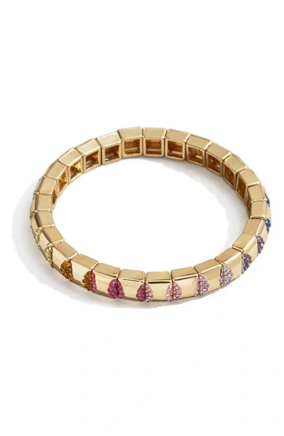 Baublebar Rory Multicolor Pave Stretch Bracelet In Gold Tone In Multi/gold