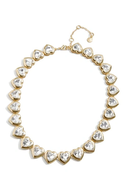 Baublebar Desiree Crystal Heart Necklace In Gold