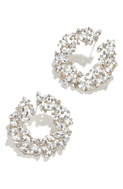 Baublebar Ellis Crystal Wreath Statement Stud Earrings In Gold Tone In Silver/gold