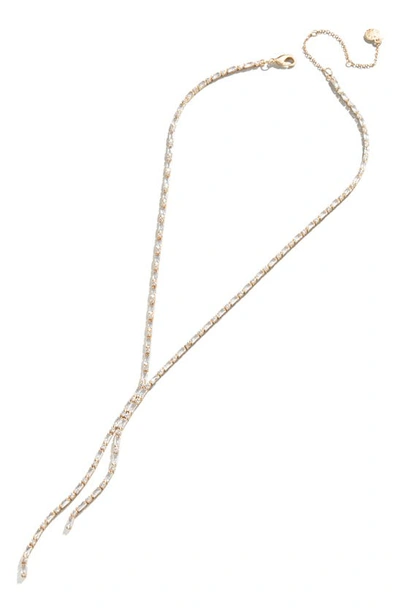 Baublebar Crystal Split Y-necklace In Gold