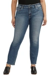 Silver Jeans Co. Plus Size Suki Mid Rise Slim Bootcut Jeans In Indigo
