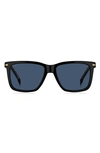 Hugo Boss 55mm Square Sunglasses In Black Blue