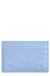 MCM AREN LOGO EMBOSSED LEATHER CARD CASE
