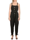 ALICE AND OLIVIA WOMENS LINEN BLEND CROPPED JUMPSUIT