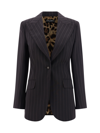 Dolce & Gabbana Gestreifter Blazer In Riga Bianca