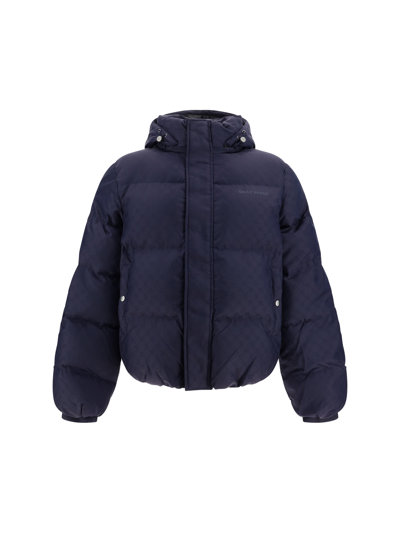Daily Paper Ravan Monogram Puffer Jacket In Navy | ModeSens