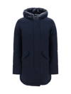 Woolrich Artic Parka Jacket Woman Puffer Midnight Blue Size L Cotton In Melograno Giallo Placee