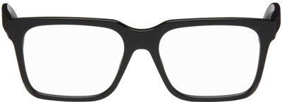 Givenchy Black Square Glasses In 001 Shiny Black