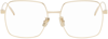 GIVENCHY GOLD SQUARE GLASSES