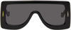 Loewe Anagram Acetate & Metal Shield Sunglasses In 01a Black / Smoke