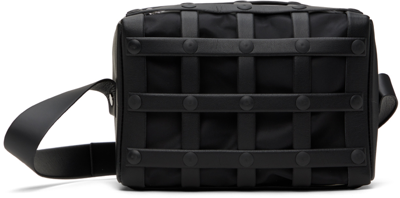 Issey Miyake Black Spiral Grid Bag In 15-black