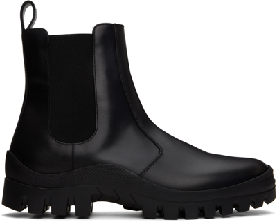 The Row Ankle-length Leather Chelsea Boots In Black