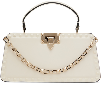 Valentino Garavani Off-white Rockstud Bag In 098 Ivory