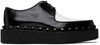 Valentino Women's Rockstud M-way Calfskin Derby Shoes With Matching Studs In 0ni Nero/bianco