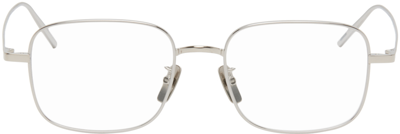 Givenchy Silver Square Glasses In 16 Shiny Palladium