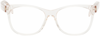 Givenchy Transparent-frame Logo Glasses In Shiny Pink