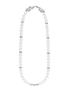 EMANUELE BICOCCHI MEN'S STERLING SILVER & FRESHWATER PEARL BEADED NECKLACE