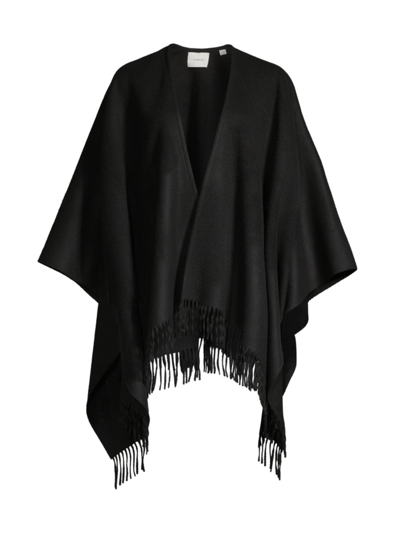 Vince Women's Double-face Wool-cashmere Cape In Black