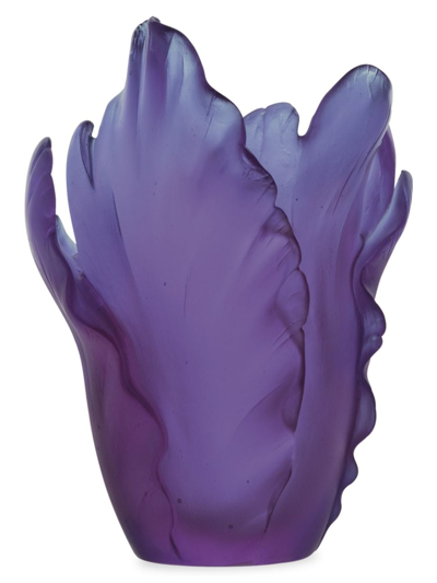 Daum Tulip Vase In Purple