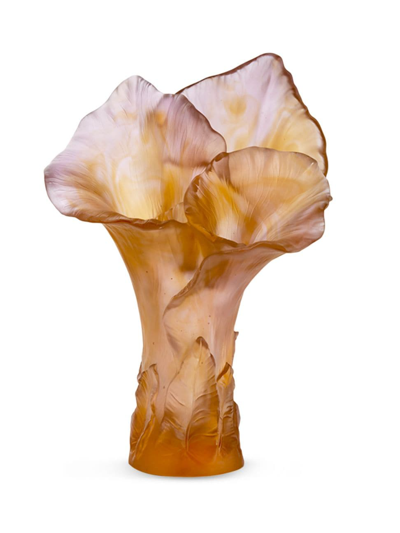 Daum Arum Rose Magnum Vase In Brown