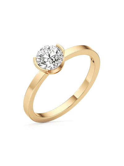 Unsaid Women's Meta Lune 18k Yellow Gold & 1.00 Tcw Lab-grown Diamond Solitaire Ring