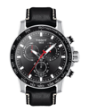Tissot Supersport Chronograph Leather Strap Watch, 45.5mm