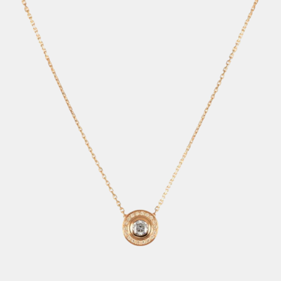 Pre-owned Cartier D'amour 18k Rose Gold Diamond Necklace