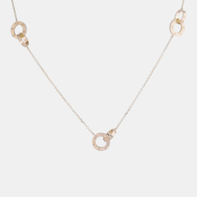 Pre-owned Cartier Love Interlocking 18k Yellow Gold Necklace